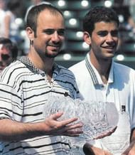 Andre Agassi after his victory in Miami open 1995